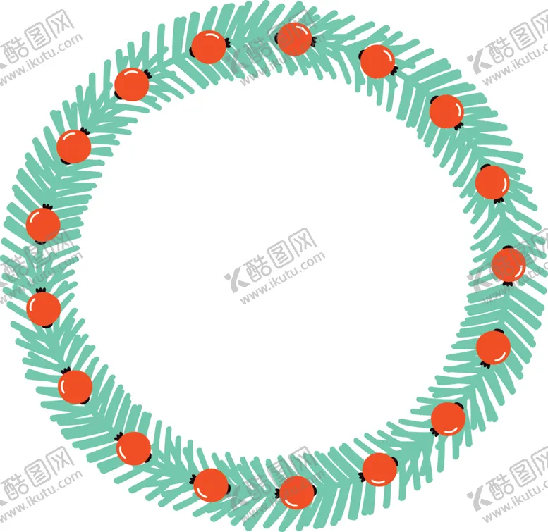 编号：47921802100915517633【酷图网】源文件下载-圣诞花环 