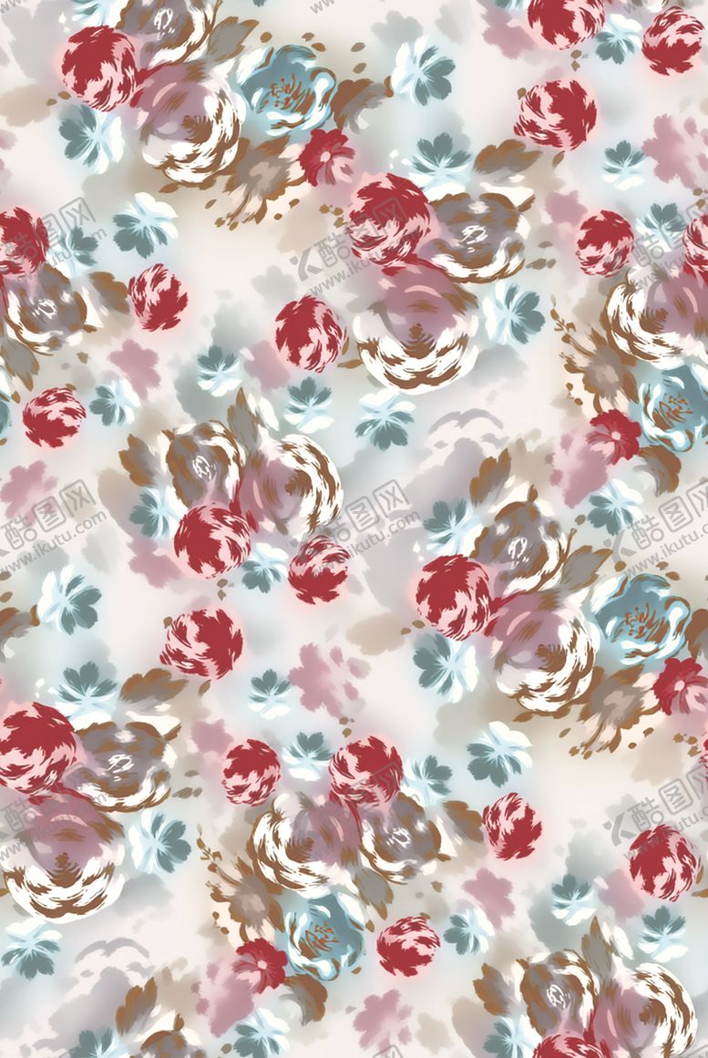 编号：46911604030629504984【酷图网】源文件下载-花卉图案多彩浪漫印花