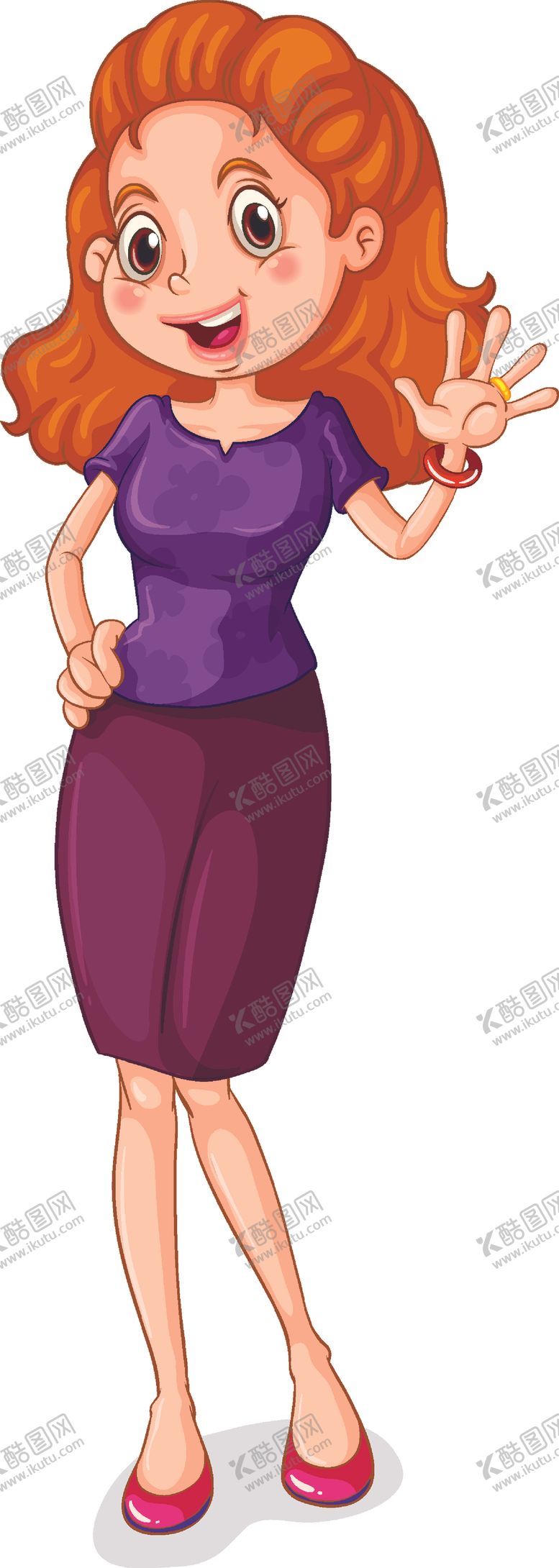 编号：80766804290457486089【酷图网】源文件下载-卡通女性人物