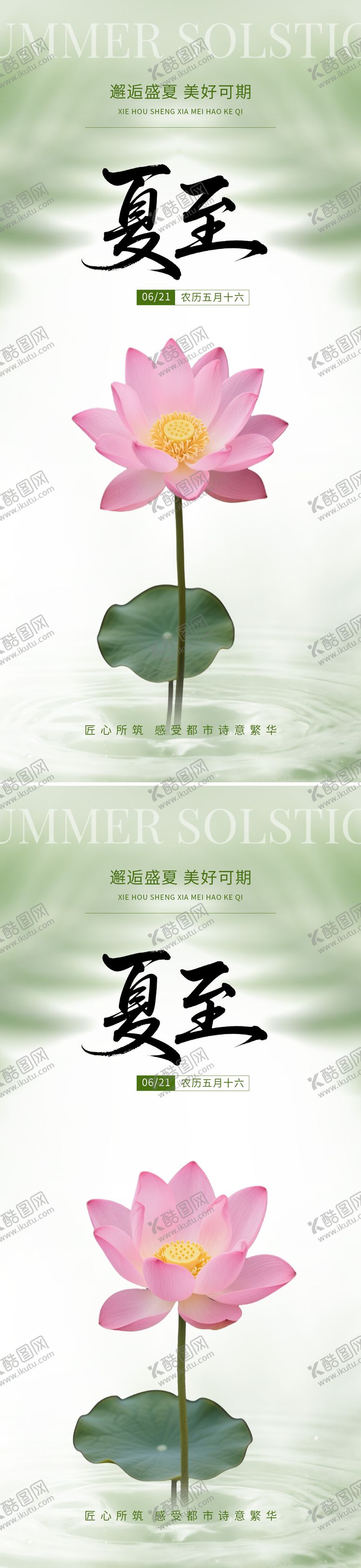编号：20355306171905294707【酷图网】源文件下载-夏至节气荷花海报