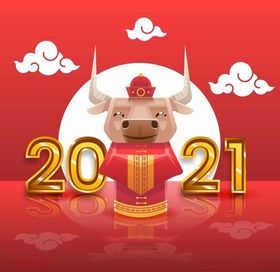 牛新年展板背景