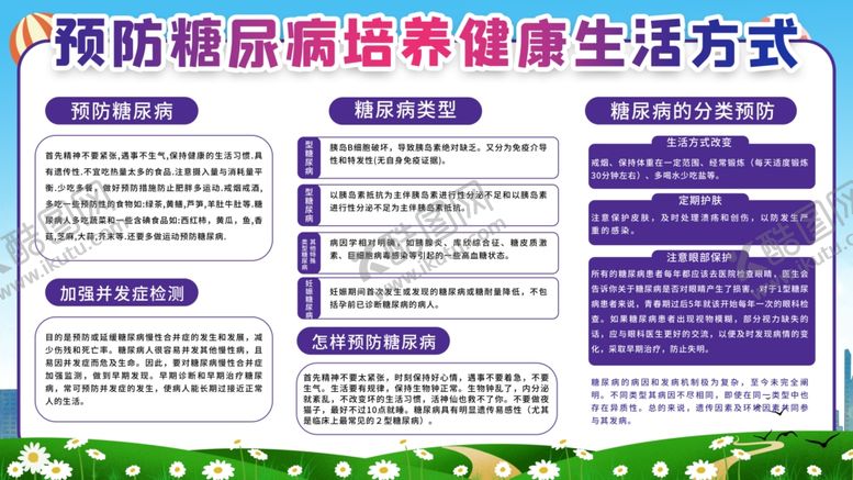 编号：57090804190324012827【酷图网】源文件下载-预防糖尿病培养健康生活方式