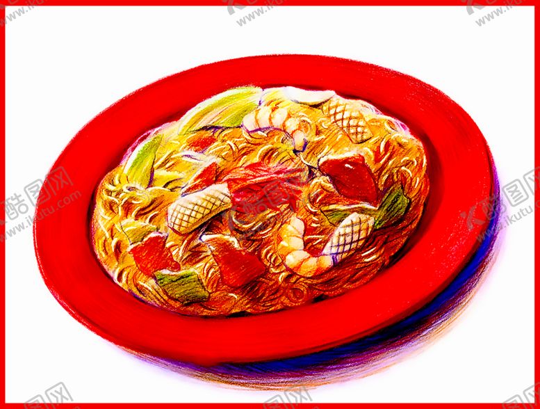 编号：53787404270630242410【酷图网】源文件下载-插画糕点面条