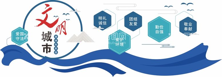 编号：37492511270117364189【酷图网】源文件下载-创文明城市文化墙