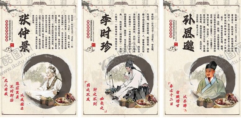 编号：67294710251847415079【酷图网】源文件下载-中医人物简介海报