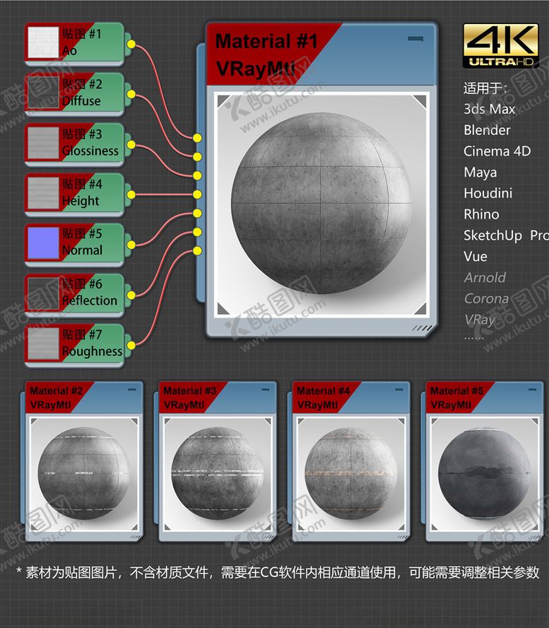 编号：78272303141649507787【酷图网】源文件下载-4K超清道路材质贴图