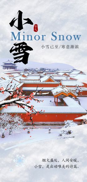 小雪海报设计 