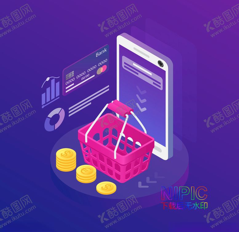 编号：32152404190212134193【酷图网】源文件下载-2.5d购物