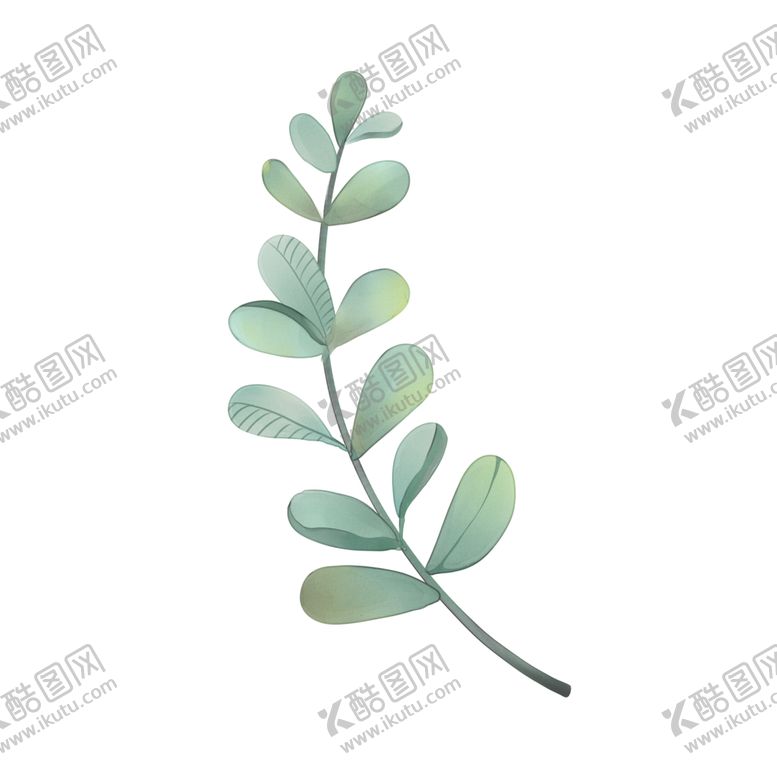 编号：18797205081956399689【酷图网】源文件下载-树叶绿叶清新插画卡通背景素材