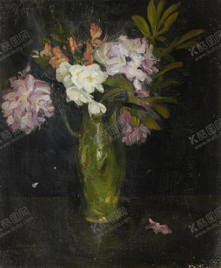 编号：95658705100141094884【酷图网】源文件下载-花卉静物油画