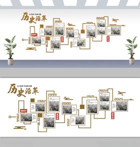 历史沿革展示墙设计图