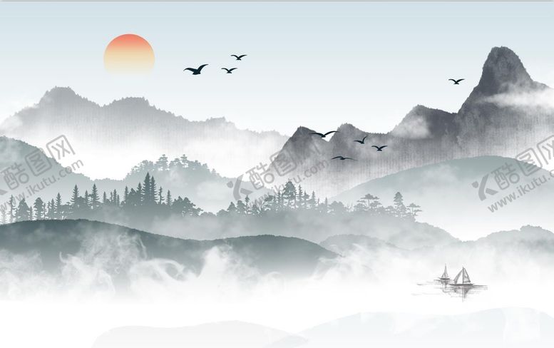 编号：49057609221031513217【酷图网】源文件下载-山水画 