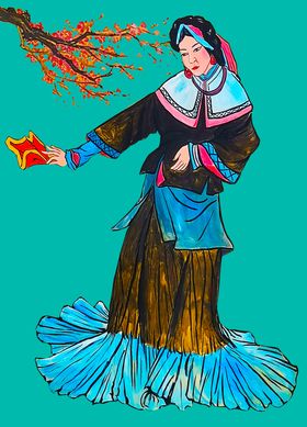彝族美女素材