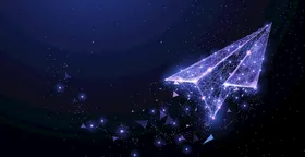 科技背景渐变线条抽象线条5G人工智能