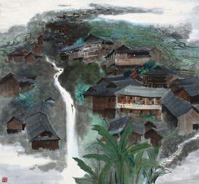 中国风水墨风景国画