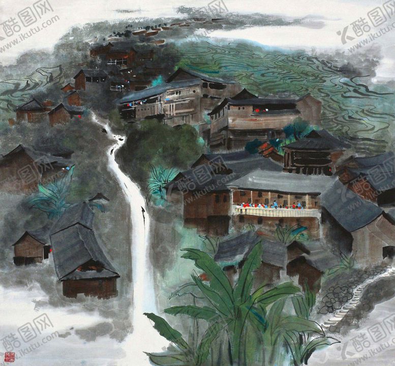 编号：81787505180637067783【酷图网】源文件下载-中国风水墨风景国画