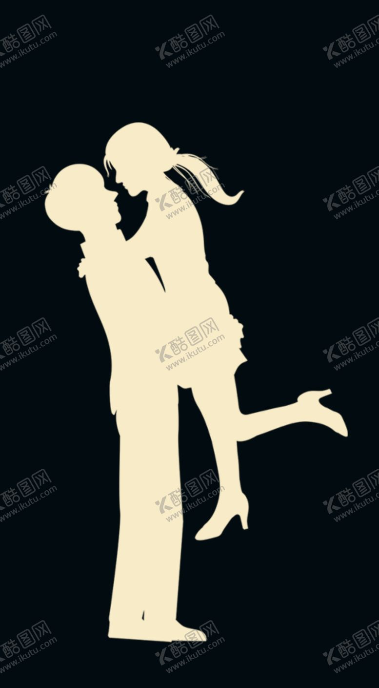 编号：41884505180540014498【酷图网】源文件下载-情侣剪影