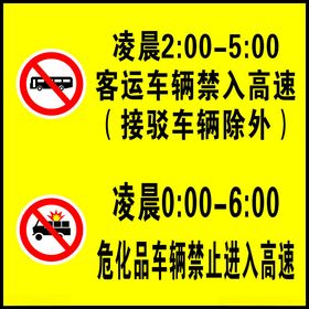 高速警示牌