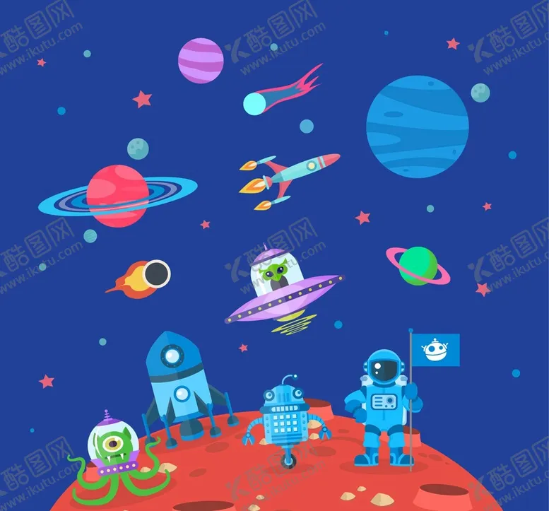 编号：45973110022054358401【酷图网】源文件下载-宇航员火星