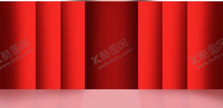 编号：68303809182221337907【酷图网】源文件下载-红色幕布场景产品场景
