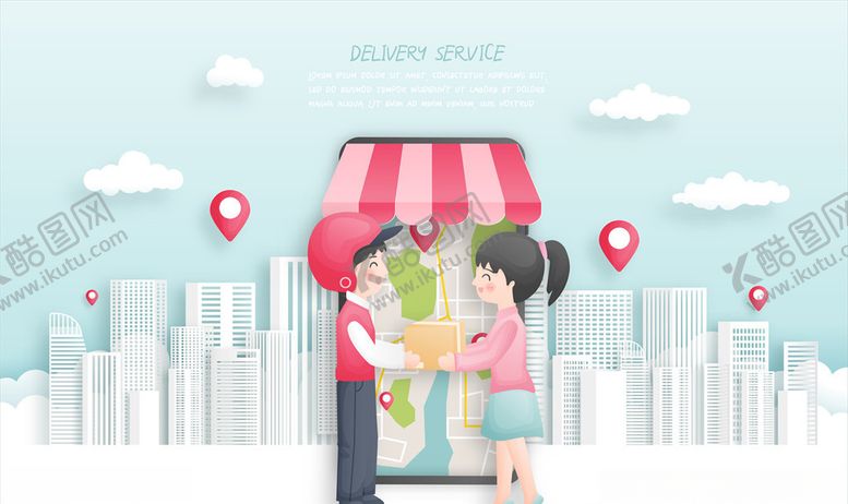 编号：33411010301820098353【酷图网】源文件下载-快递服务