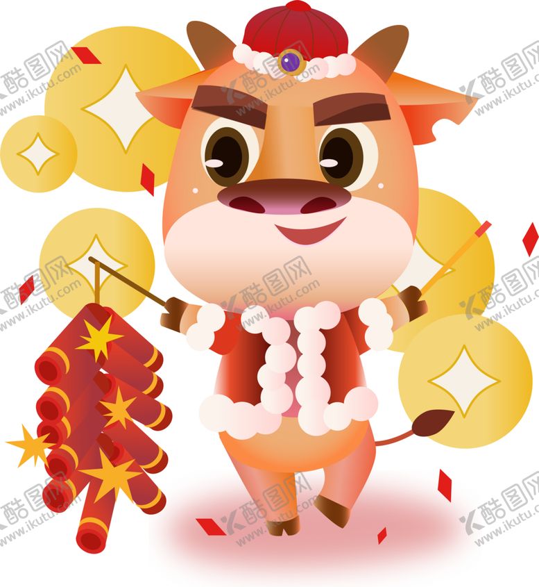 编号：70854504290357465250【酷图网】源文件下载-卡通牛年
