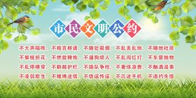 文明市民公约讲文明海报
