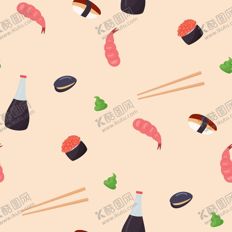 编号：19066401220751221540【酷图网】源文件下载-日本料理图案