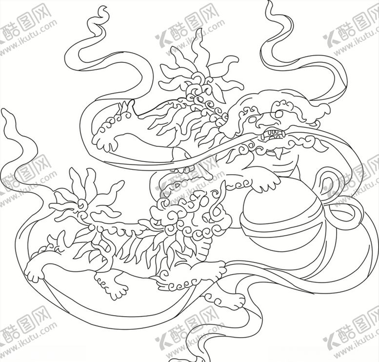 编号：23517307091255428332【酷图网】源文件下载-狮子舞绣球