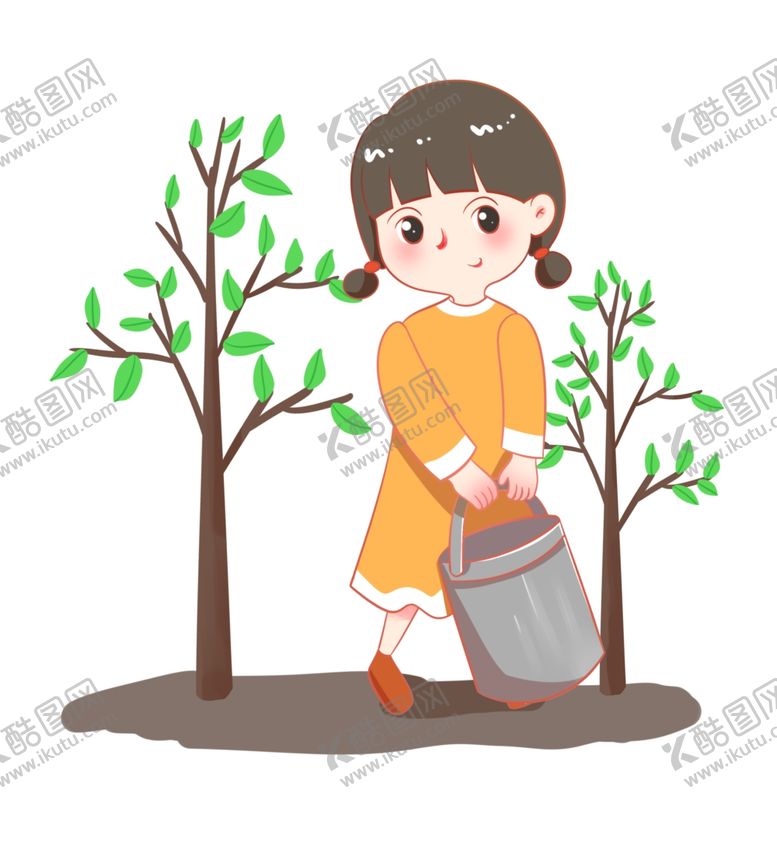 编号：18609506271309407364【酷图网】源文件下载-植树的女孩