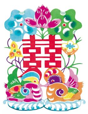 鸳鸯剪纸
