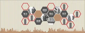 企业文化公司标语形象墙公司前台背景