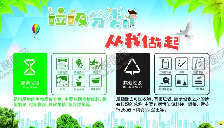 编号：91367309251754365319【酷图网】源文件下载-垃圾分类从我做起