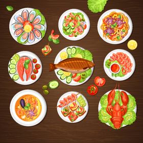 海鲜美食插画