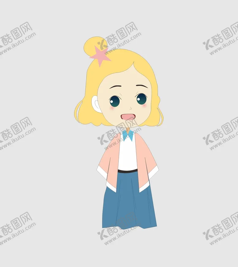 编号：25582412220209229842【酷图网】源文件下载-卡通可爱女孩女性原创矢量图