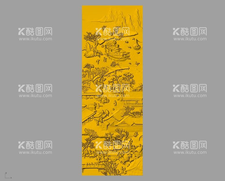 编号：69406512202312194463【酷图网】源文件下载-CAD浮雕装饰画立体模型  