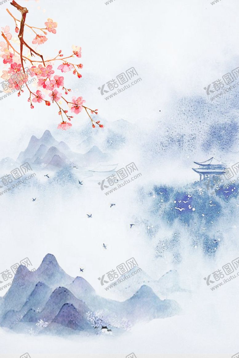 编号：97391506281310087366【酷图网】源文件下载-古风国风山水传统简约背景素材