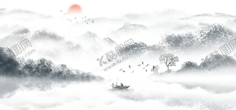 编号：19207402130119561709【酷图网】源文件下载-水墨山水画