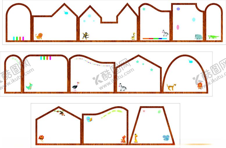 编号：93820510062235334986【酷图网】源文件下载-多样房屋轮廓设计图案