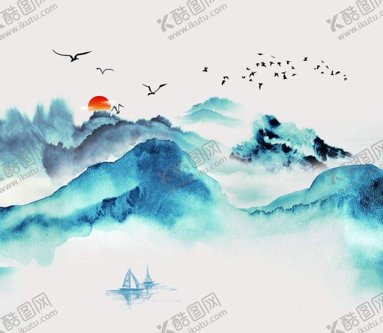 编号：92167310082223595994【酷图网】源文件下载-山水画