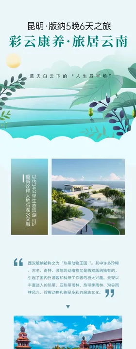 云南旅游西双版纳绿色孔雀大电商详情页
