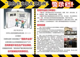 危险作业警示栏