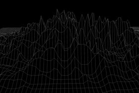 抽象网格山丘地形