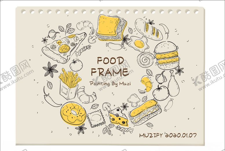 编号：74959109160043096562【酷图网】源文件下载-美食手绘稿
