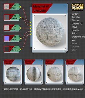 8K超清冰雪环境材质贴图