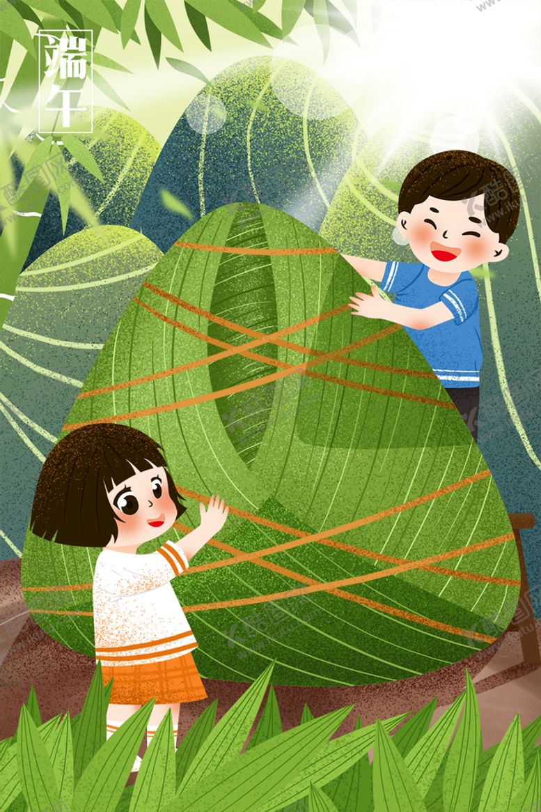 编号：65139709160242350365【酷图网】源文件下载-端午节粽子手绘