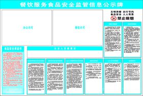 餐饮公示栏