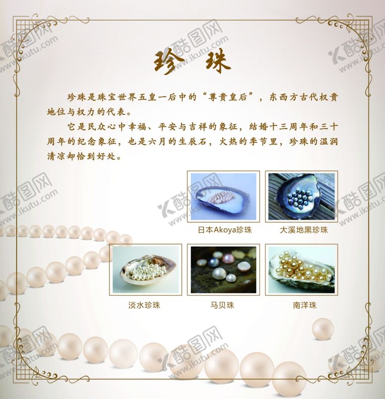 编号：60833210012312192479【酷图网】源文件下载-珍珠展板