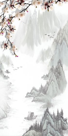 山水国画瓷砖画抽象画