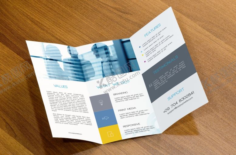 编号：24174310290136069103【酷图网】源文件下载-折页样机